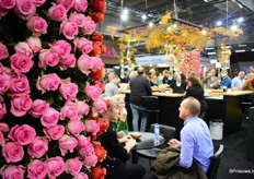 Kliekje van de stand van Fresco Flowers.